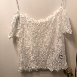 BHLDN Ivory lace topper